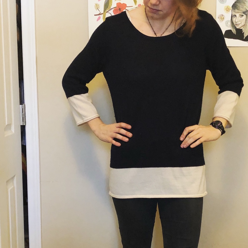 navy sweater